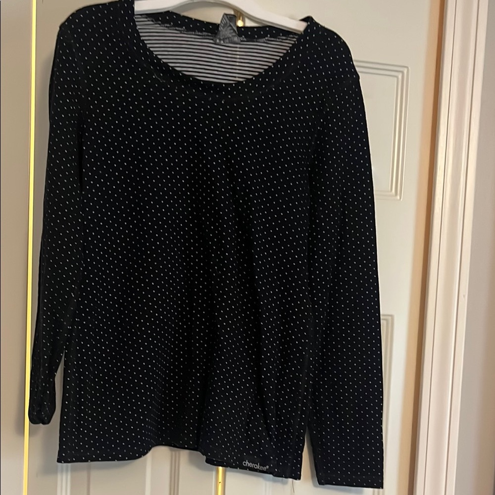 Black Polka Dot Top